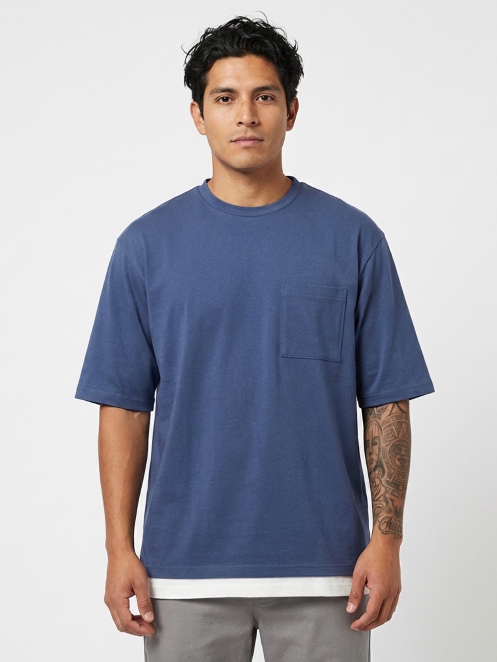COMME ÇA ISM Japanese Brand Men's Relaxed Fit Blue T-Shirt - Size L
